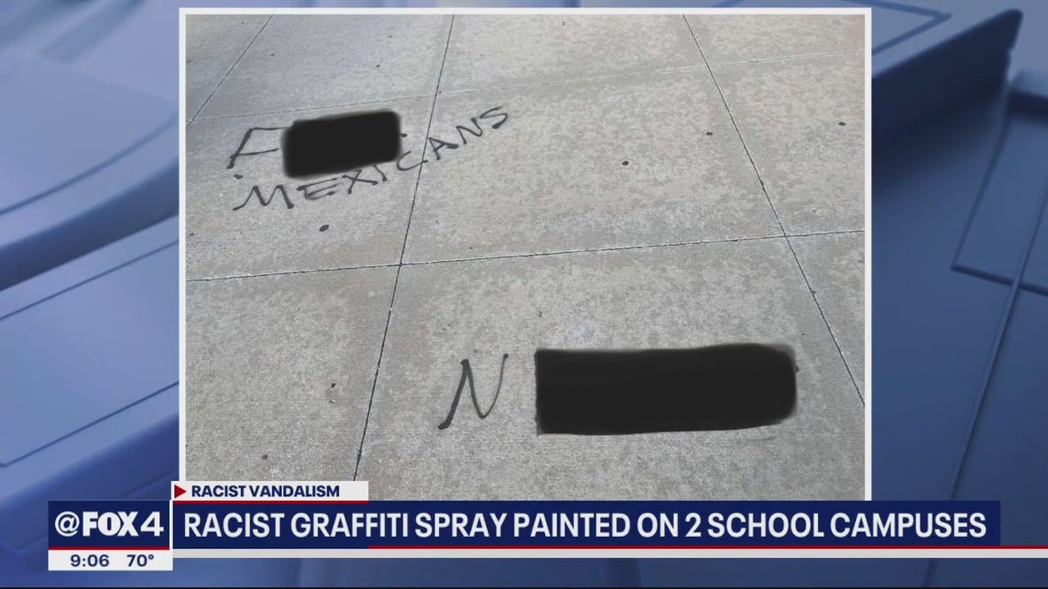 Racist graffiti sprayed painted at 2 North Texas schools